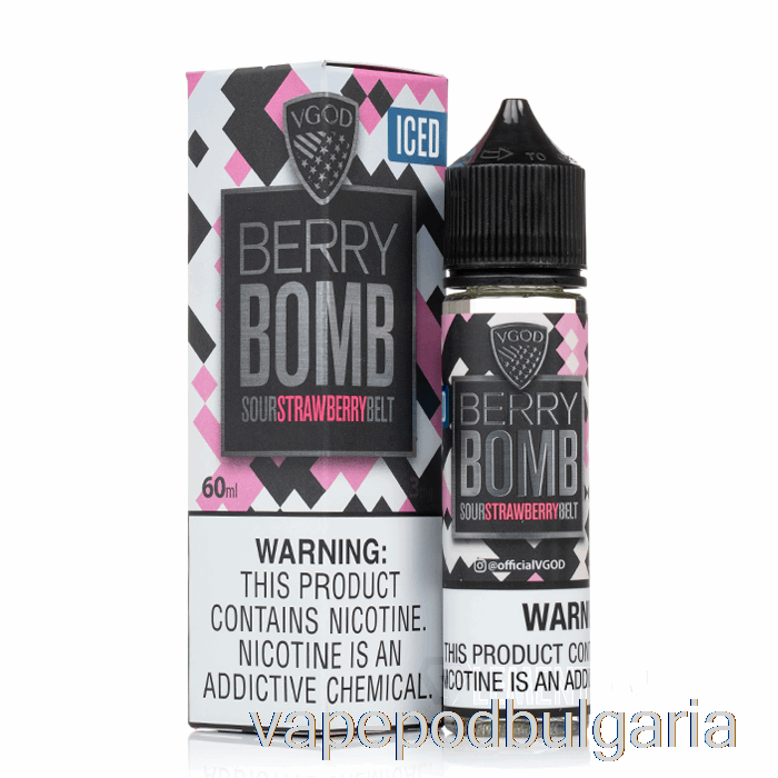 Vape 10000 Дръпки Iced Berry Bomb - Vgod E-liquid - 60ml 3mg